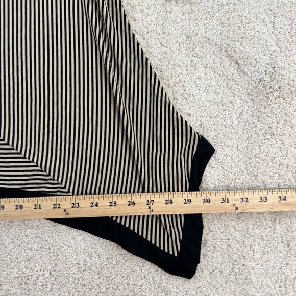 Philosophy Tunic Top Womens XXL Long Sleeve Scoop Neck Black Tan Striped NWT - Picture 11 of 16